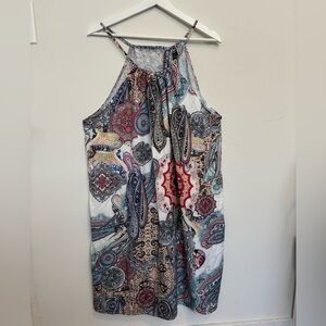 **FREE WHEN ADDED TO BUNDLE** SHEIN Colorful Paisley Halter Dress